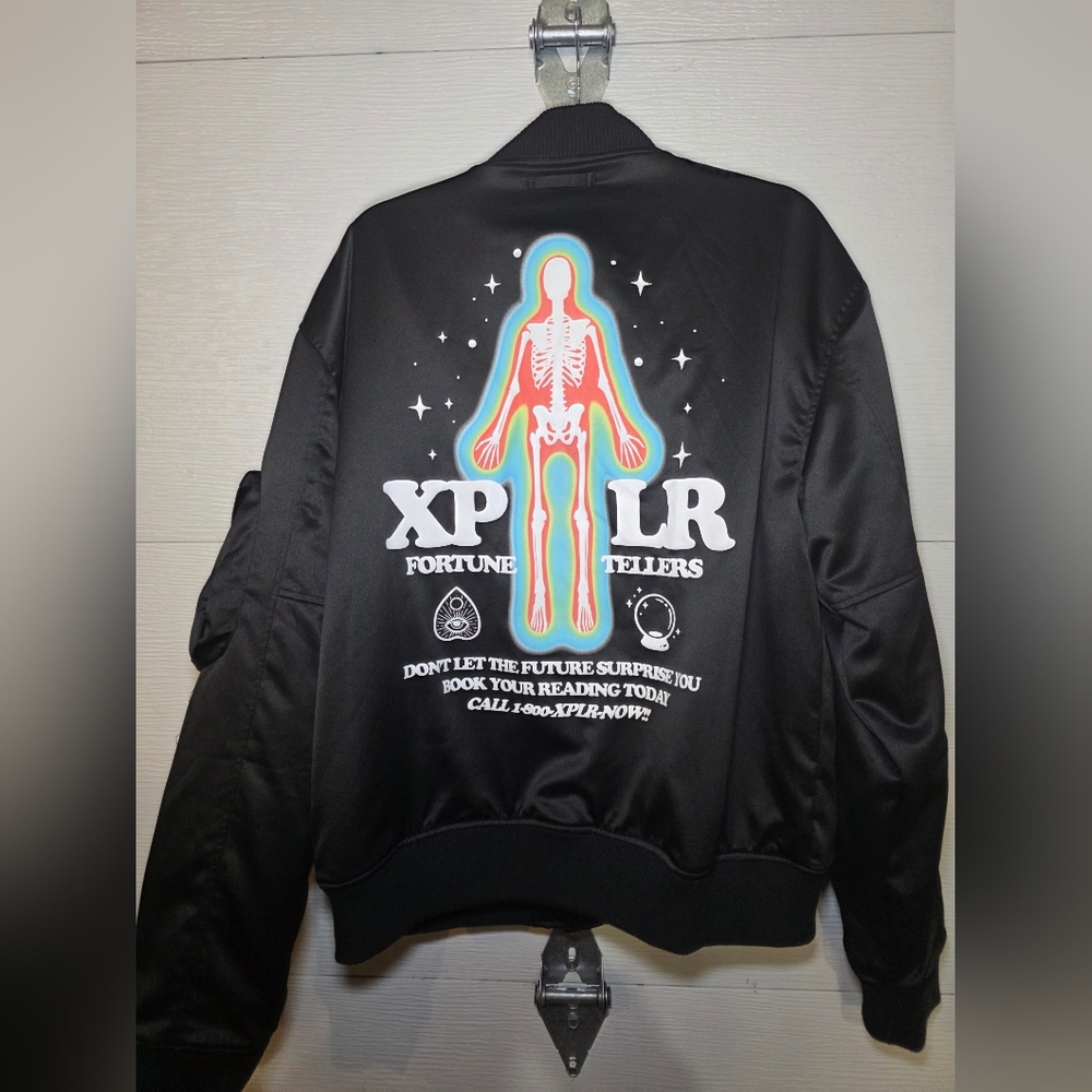 NWOT XPLR Black Bomber Jacket - Picture 1 of 5